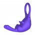 Elastic Delay Ring Vibrating Cock Stretchy Intense Clit Stimulation 10 Modes Couple Sexy Toy Premature Ejaculation Lock Vibrator blue