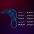 Elastic Delay Ring Vibrating Cock Stretchy Intense Clit Stimulation 10 Modes Couple Sexy Toy Premature Ejaculation Lock Vibrator blue