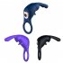 Elastic Delay Ring Vibrating Cock Stretchy Intense Clit Stimulation 10 Modes Couple Sexy Toy Premature Ejaculation Lock Vibrator blue