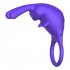 Elastic Delay Ring Vibrating Cock Stretchy Intense Clit Stimulation 10 Modes Couple Sexy Toy Premature Ejaculation Lock Vibrator blue