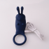Elastic Delay Ring Vibrating Cock Stretchy Intense Clit Stimulation 10 Modes Couple Sexy Toy Premature Ejaculation Lock Vibrator blue