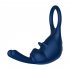 Elastic Delay Ring Vibrating Cock Stretchy Intense Clit Stimulation 10 Modes Couple Sexy Toy Premature Ejaculation Lock Vibrator blue