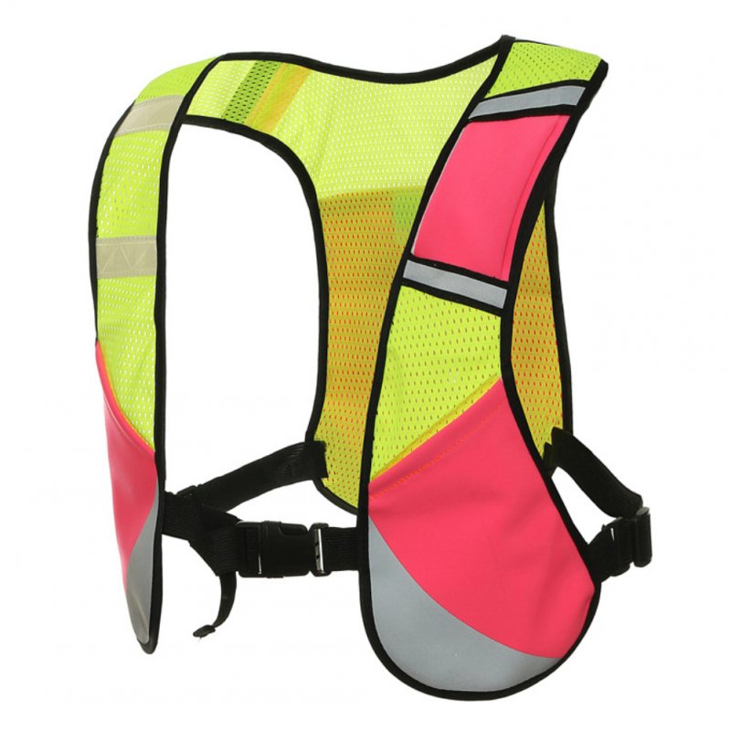 Elastic Multifunction Reflective Vest for Night Riding Running Sports Pink