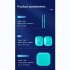 Electric Air Drum Set With Drumsticks Audio Adapter Pedals Audio Cable Electronic Drums Set Portable Drum Machine blue
