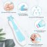 Electric Baby Nail Trimmer With Led Front Light 6 Grinding Pads Multi functional Adjustable Nail Polishing Care Clippers blue