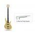Electric Bass Guitar features 24 frets  two single coil pickups and two adjustable volume and tone knobs is perfect for playing the anthem of your people
