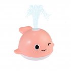 Electric Bath Toy For Children Fun Cartoon Water Spray Sprinkler Toys For Boys Girls Summer Water Party Gifts whale Pink