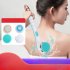 Electric Body Bath Brush Electric Long Handle Bath Brush Silicone Massage Body Scrubber Battery Powered charging Shower Brush 8381A charging   pink English