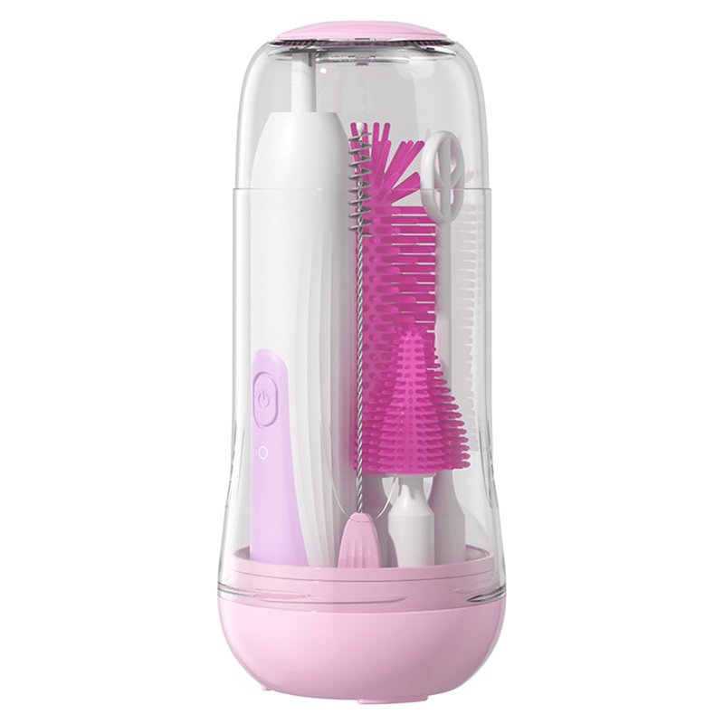 Electric Bottle Brush, Electric Baby Bottle Brush Cleaner Set With 4 Replacement Brush, Rechargeable 2 Modes 360 Degree Rotation Bottle Cleaner
