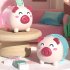 Electric Cartoon Piggy Bank Cute Pig Large Capacity Password Automatic Safe Toys For Children Gifts Ornament pink