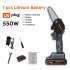 Electric  Chain  Saw 24 V Lithium Battery Portable Electric Pruning Saw Rechargeable Woodworking Mini Electric Saw U S  plug