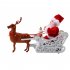 Electric  Christmas  Ornaments Elk Sleigh Santa Claus Electric Music Deer Cart Creative Christmas Gifts Deer pull cart