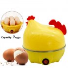 Electric Egg Cooker Boiler 7 Cavities Cute Chicken Shape Non Stick Auto-off