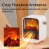 Electric Fireplace Heater Overheat Protection Mini Tabletop Fireplace Space Heater US Plug