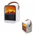 Electric Fireplace Heater Overheat Protection Mini Tabletop Fireplace Space Heater US Plug