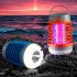 Electric Fly Killer Bug Zapper USB   Solar Rechargeable 2200mAh Battery Mosquito Killing Lamp Light Blue