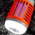 Electric Fly Killer Bug Zapper USB   Solar Rechargeable 2200mAh Battery Mosquito Killing Lamp Light Orange