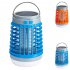 Electric Fly Killer Bug Zapper USB   Solar Rechargeable 2200mAh Battery Mosquito Killing Lamp Light Blue
