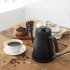 Electric Gooseneck Kettle Coffee Tea Kettle With 1500W Fast Heating Element Gooseneck Spout Anti Slip Base Stainless Steel Hot Water Boiler Heater Black mechani