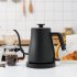 Electric Gooseneck Kettle Coffee Tea Kettle With 1500W Fast Heating Element Gooseneck Spout Anti Slip Base Stainless Steel Hot Water Boiler Heater Black mechani