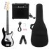 Electric Guitar Beginner Kit Rosewood Fingerboard 4 Strings Bass Accessories With Audio Picks Strap Guitar Bag Cable Wrench White set