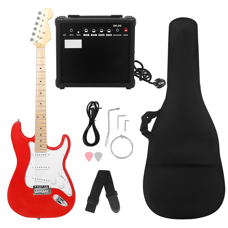 Wholesale Electric Guitar Beginner Kit Rosewood Fingerboard 4 Strings Bass  Accessories With Audio Picks Strap Guitar Bag Cable Wrench A set of sunset  color From China