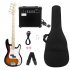 Electric Guitar Professional 4 String Exquisite Stylish Bass Guitar Music Equipment With Power Line Bag Wrench Tool White