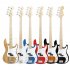 Electric Guitar Professional 4 String Exquisite Stylish Bass Guitar Music Equipment With Power Line Bag Wrench Tool White
