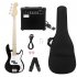 Electric Guitar Professional 4 String Exquisite Stylish Bass Guitar Music Equipment With Power Line Bag Wrench Tool Red