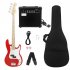 Electric Guitar Professional 4 String Exquisite Stylish Bass Guitar Music Equipment With Power Line Bag Wrench Tool Blue