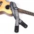 Electric Guitar Strap Black White Plaid Acoustic Guitar Strap Ukulele Bass Strap Guitar Accessories Black and white plaid
