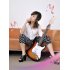 Electric Guitar that simply requires you to plug in  which features 3 Single Coil Pickups and 22 Frets is an affordable and cool instrument for beginners