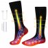 Electric Heated Socks 3 Heat Settings Battery Operated Machine Foot Warmer For Hiking Ski Camping Men Women pure black