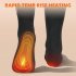 Electric Heated Socks 3 Heat Settings Battery Operated Machine Foot Warmer For Hiking Ski Camping Men Women pure black