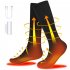 Electric Heated Socks 3 Heat Settings Battery Operated Machine Foot Warmer For Hiking Ski Camping Men Women pure black