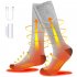 Electric Heated Socks 3 Heat Settings Battery Operated Machine Foot Warmer For Hiking Ski Camping Men Women pure black