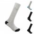 Electric Heated Socks 3 Heat Settings Battery Operated Machine Foot Warmer For Hiking Ski Camping Men Women light gray black