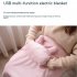Electric Heating Blanket With Cartoon Hand Warmer 5V Safe Voltage Washable Fast Heating USB Heated Blanket  72CM x 115CM  pink