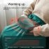 Electric Heating Blanket With Cartoon Hand Warmer 5V Safe Voltage Washable Fast Heating USB Heated Blanket  72CM x 115CM  green