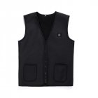 Electric Heating Vest Or Mobile Power Self heating Clothes Waist  Protection Vest For Men Women Black l
