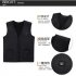 Electric Heating Vest Or Mobile Power Self heating Clothes Waist  Protection Vest For Men Women Black xxl