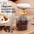 Electric High Speed Mixing Cup  Self Stirring Mug With USB Charging Port  Waterproof Glass Structure  Button  Lid  400ml Glass Self Stirring Mug For Home Khaki 