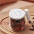 Electric High Speed Mixing Cup  Self Stirring Mug With USB Charging Port  Waterproof Glass Structure  Button  Lid  400ml Glass Self Stirring Mug For Home Khaki 