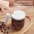 Electric High Speed Mixing Cup  Self Stirring Mug With USB Charging Port  Waterproof Glass Structure  Button  Lid  400ml Glass Self Stirring Mug For Home Khaki 