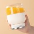 Electric Juicer Cup Portable Automatic Sport Blender Cup with Juicer and Water Cup Lid  Power Cord  Safety Lock White