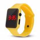 Electric LED Wristwatch Silicone Band Digital Display Watch Gifts for Boys and Girls yellow