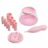 Electric Makeup Brush Cleaner   Dryer Set Cosmetic Brushes Auto Washing Drying Tool Pink