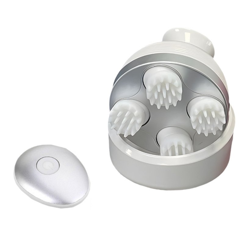 Electric Massager, 4 Head Scalp Massage with 19 Contacts Rechargeable Head Massager