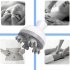 Electric Massager  4 Head Scalp Massage with 19 Contacts Per Head  Rechargeable Head Massager BR 8851 Blue Button