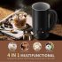 Electric Milk Frother Automatic Stainless Steel Electric Cold Hot Frothing Foamer Chocolate Coffee Mixer White